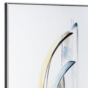 HomeRoots Schooner Hand-Painted Canvas Wall Art in Black Floater Frame – Bold Coastal Decor for Any Space 576666