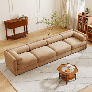 English Elm Modular Sectional Sofa - Plush Chenille With Hidden Storage, Ergonomic Design & Flexible Layout Options W714S01230
