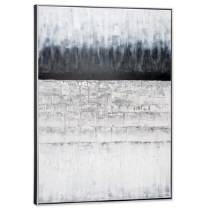HomeRoots Afterlight Hand-Painted Canvas Art in Black Floater Frame – Bold, Modern Wall Décor for Any Room 576670