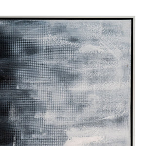 HomeRoots Afterlight Hand-Painted Canvas Art in Black Floater Frame – Bold, Modern Wall Décor for Any Room 576670