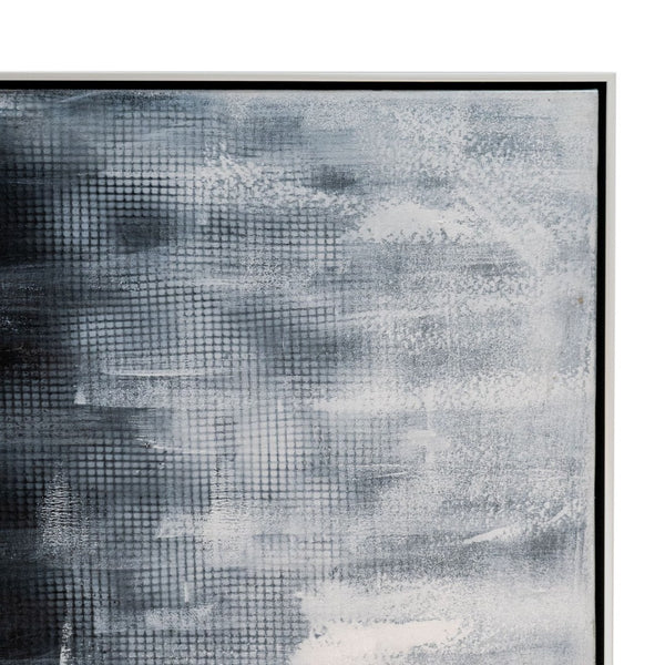 HomeRoots Afterlight Hand-Painted Canvas Art in Black Floater Frame – Bold, Modern Wall Décor for Any Room 576670