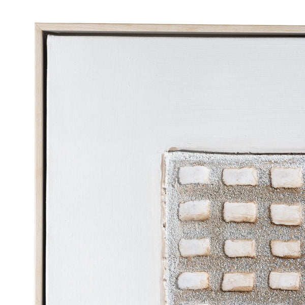 HomeRoots Agrestal Hand-Painted Canvas Art in Silver Floater Frame – Modern Transportation-Inspired Decor Piece 576674