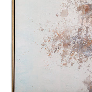 HomeRoots Serenades of Fall: Hand-Painted Autumn Canvas Art with Gold Floater Frame for Stunning Décor 576676