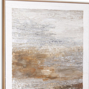 HomeRoots Embers Hand-Painted Canvas Wall Art in Gold Floater Frame – Unique Transportation-Inspired Design 576677