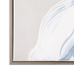 HomeRoots Whispers of a Lily Hand-Painted Silver Floater Frame Canvas Art for Elegant Home Décor Style 576678