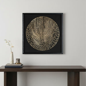 HomeRoots Laced Moon I Black Shadowbox Art - Modern Metal Wall Décor for Stylish Home & Office Spaces 576684