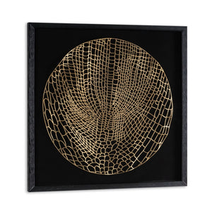 HomeRoots Laced Moon I Black Shadowbox Art - Modern Metal Wall Décor for Stylish Home & Office Spaces 576684