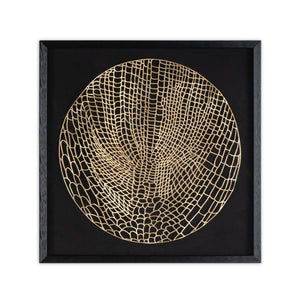 HomeRoots Laced Moon I Black Shadowbox Art - Modern Metal Wall Décor for Stylish Home & Office Spaces 576684