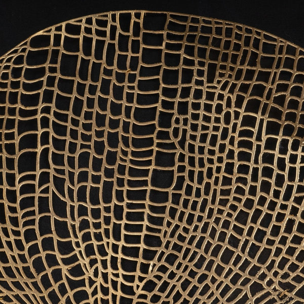 HomeRoots Laced Moon I Black Shadowbox Art - Modern Metal Wall Décor for Stylish Home & Office Spaces 576684