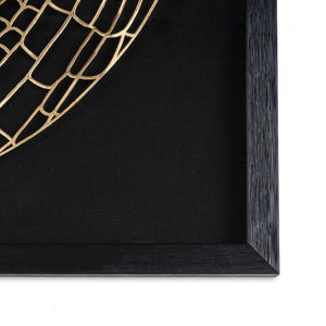 HomeRoots Laced Moon I Black Shadowbox Art - Modern Metal Wall Décor for Stylish Home & Office Spaces 576684