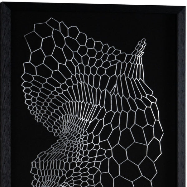 HomeRoots Wild Badlands Black Shadowbox Textual Art – Striking Metal Wall Decor for Modern Spaces, 34.5” H 576687