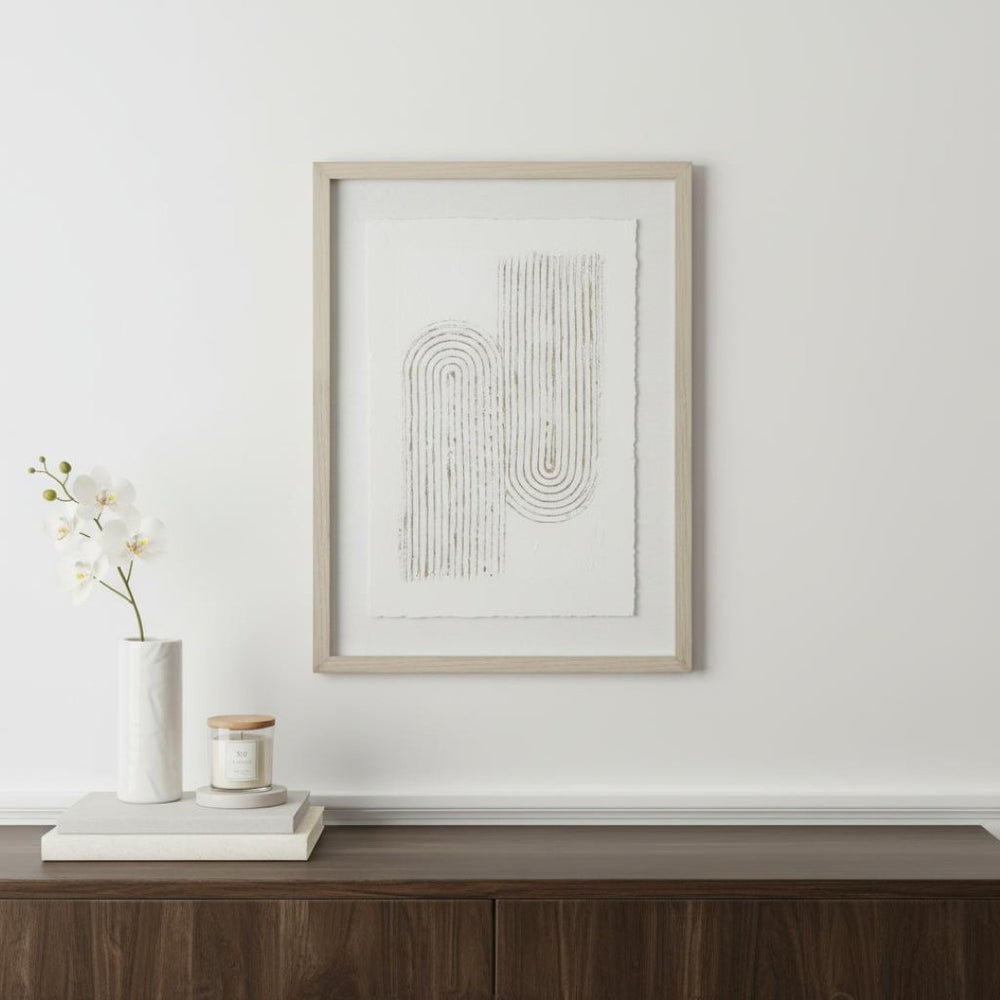 HomeRoots Moonlit Spectrum 24" x 32" Gray Shadowbox Textual Art - Modern Elegance for Your Space Today! 576688