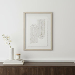 HomeRoots Moonlit Spectrum 24" x 32" Gray Shadowbox Textual Art - Modern Elegance for Your Space Today! 576688
