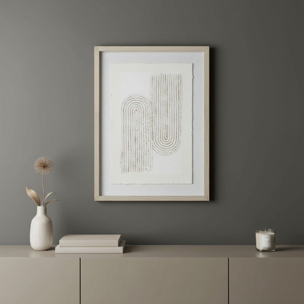 HomeRoots Moonlit Spectrum 24" x 32" Gray Shadowbox Textual Art - Modern Elegance for Your Space Today! 576688