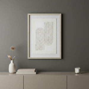HomeRoots Moonlit Spectrum 24" x 32" Gray Shadowbox Textual Art - Modern Elegance for Your Space Today! 576688