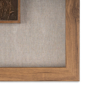 HomeRoots Serenity Garden Shadowbox Art - Rustic Brown Framed Wall Decor for Modern Farmhouse Interiors 576689