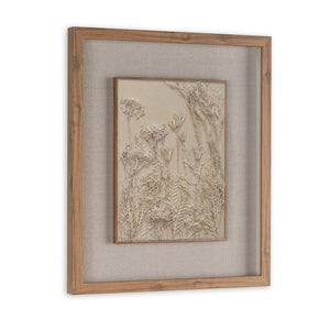 HomeRoots Enchanted Garden Brown Shadowbox Art - Rustic Wall Décor with Textured Depth for Cozy Spaces 576691