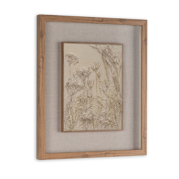 HomeRoots Enchanted Garden Brown Shadowbox Art - Rustic Wall Décor with Textured Depth for Cozy Spaces 576691