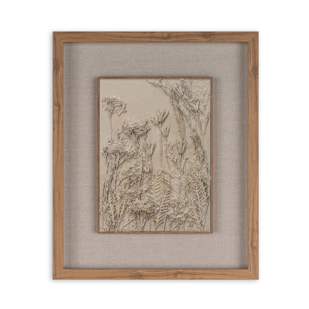 HomeRoots Enchanted Garden Brown Shadowbox Art - Rustic Wall Décor with Textured Depth for Cozy Spaces 576691
