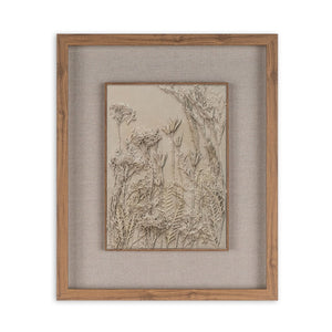 HomeRoots Enchanted Garden Brown Shadowbox Art - Rustic Wall Décor with Textured Depth for Cozy Spaces 576691