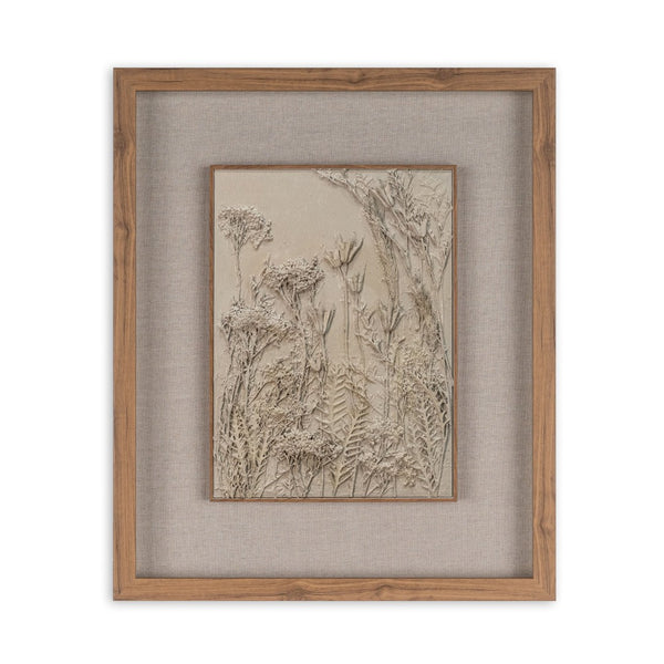 HomeRoots Enchanted Garden Brown Shadowbox Art - Rustic Wall Décor with Textured Depth for Cozy Spaces 576691
