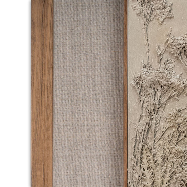HomeRoots Enchanted Garden Brown Shadowbox Art - Rustic Wall Décor with Textured Depth for Cozy Spaces 576691