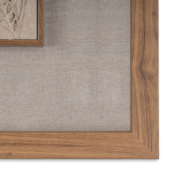 HomeRoots Enchanted Garden Brown Shadowbox Art - Rustic Wall Décor with Textured Depth for Cozy Spaces 576691