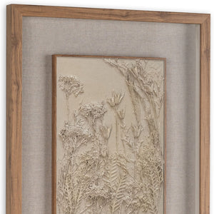 HomeRoots Enchanted Garden Brown Shadowbox Art - Rustic Wall Décor with Textured Depth for Cozy Spaces 576691