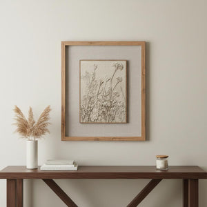 HomeRoots Enchanted Garden II Brown Shadowbox Wall Art - Rustic Elegance for Modern Farmhouse Decor Spaces 576692