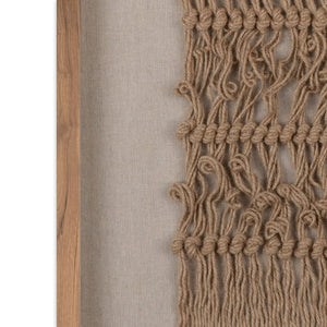 HomeRoots Woven Whispers 24" Textured Shadow Box Art - Rustic Farmhouse Wall Decor with Brown Frame 576695