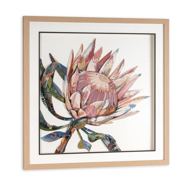 HomeRoots Petal Palette Collage I - 30" Brown Shadow Box Wall Art for Modern Home Décor & Stylish Spaces 576699