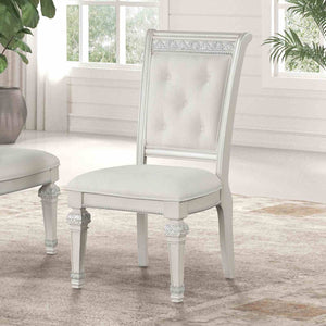English Elm Traditional Elegant 2pc Arm Chair Set with Upholstered Seats, Ornate Corbels, Solid Rubberwood Finish Ivory 44 L x 23 W x 17 H B2741P407592
