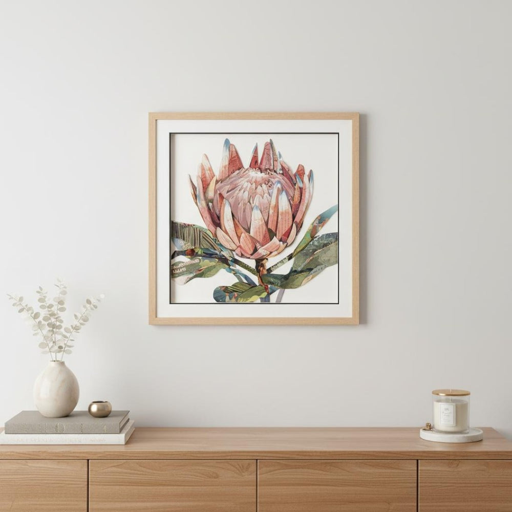 HomeRoots Petal Palette Collage II Brown Shadowbox Art – Modern Textural Wall Décor for Any Room Elegance 576700