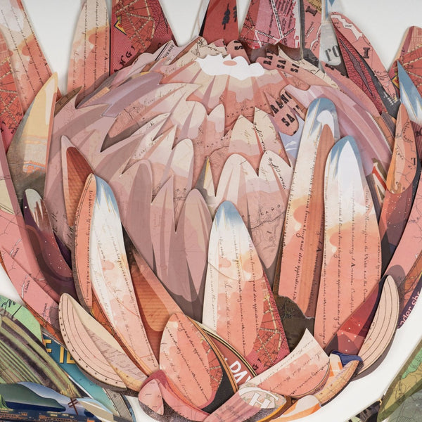 HomeRoots Petal Palette Collage II Brown Shadowbox Art – Modern Textural Wall Décor for Any Room Elegance 576700