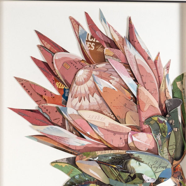 HomeRoots Petal Palette Collage III - 30" Shadow Box Art with Brown Frame for Stunning Wall Décor Upgrade 576701