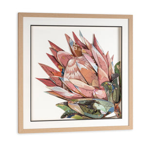 HomeRoots Petal Palette Collage III - 30" Shadow Box Art with Brown Frame for Stunning Wall Décor Upgrade 576701