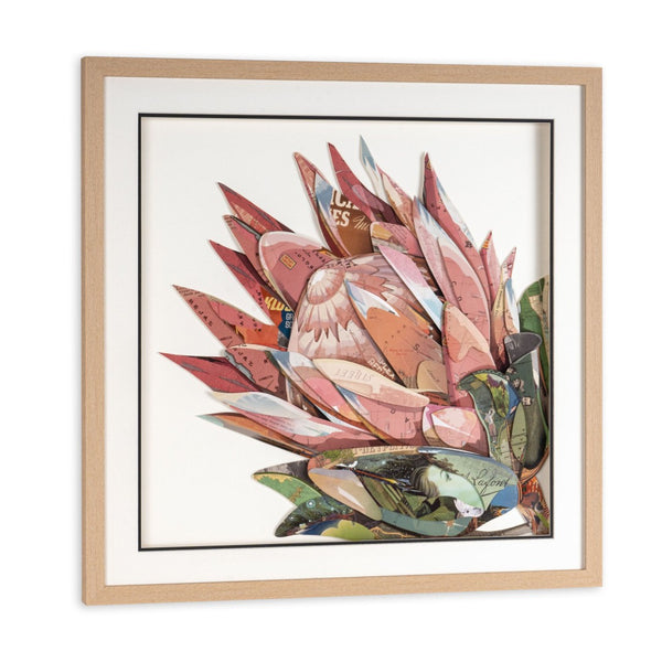 HomeRoots Petal Palette Collage III - 30" Shadow Box Art with Brown Frame for Stunning Wall Décor Upgrade 576701