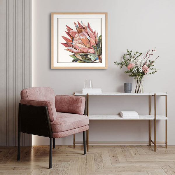 HomeRoots Petal Palette Collage III - 30" Shadow Box Art with Brown Frame for Stunning Wall Décor Upgrade 576701