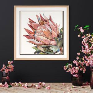 HomeRoots Petal Palette Collage III - 30" Shadow Box Art with Brown Frame for Stunning Wall Décor Upgrade 576701