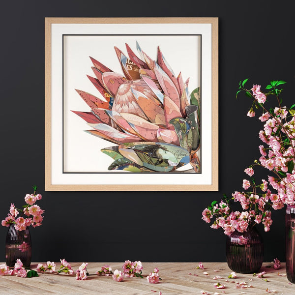 HomeRoots Petal Palette Collage III - 30" Shadow Box Art with Brown Frame for Stunning Wall Décor Upgrade 576701
