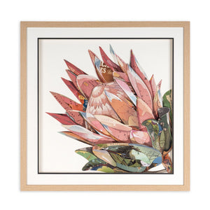 HomeRoots Petal Palette Collage III - 30" Shadow Box Art with Brown Frame for Stunning Wall Décor Upgrade 576701