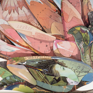 HomeRoots Petal Palette Collage III - 30" Shadow Box Art with Brown Frame for Stunning Wall Décor Upgrade 576701