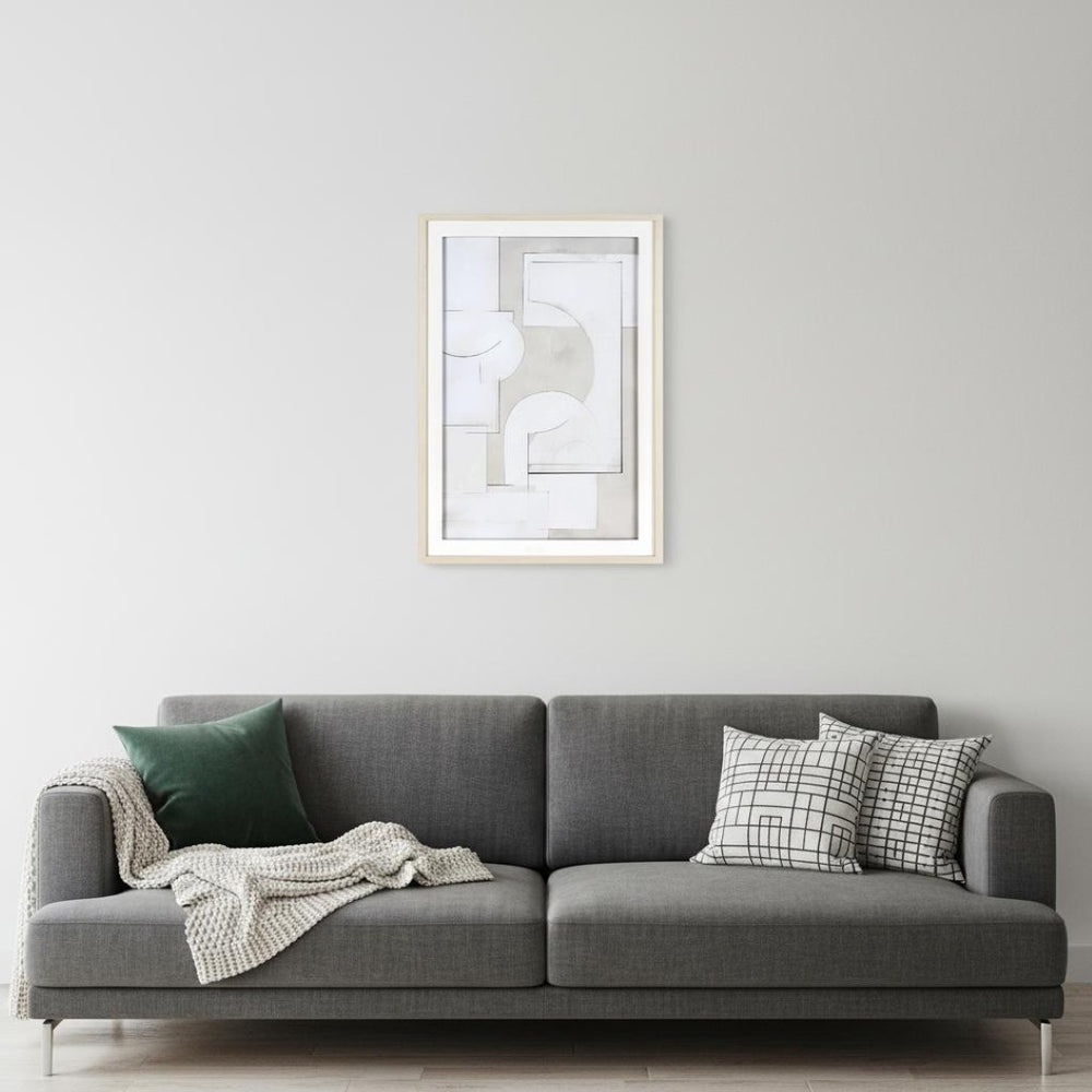 HomeRoots Mellow Matrix Gray Shadowbox Art - Contemporary Textual Wall Décor for Modern Home Elegance 576702