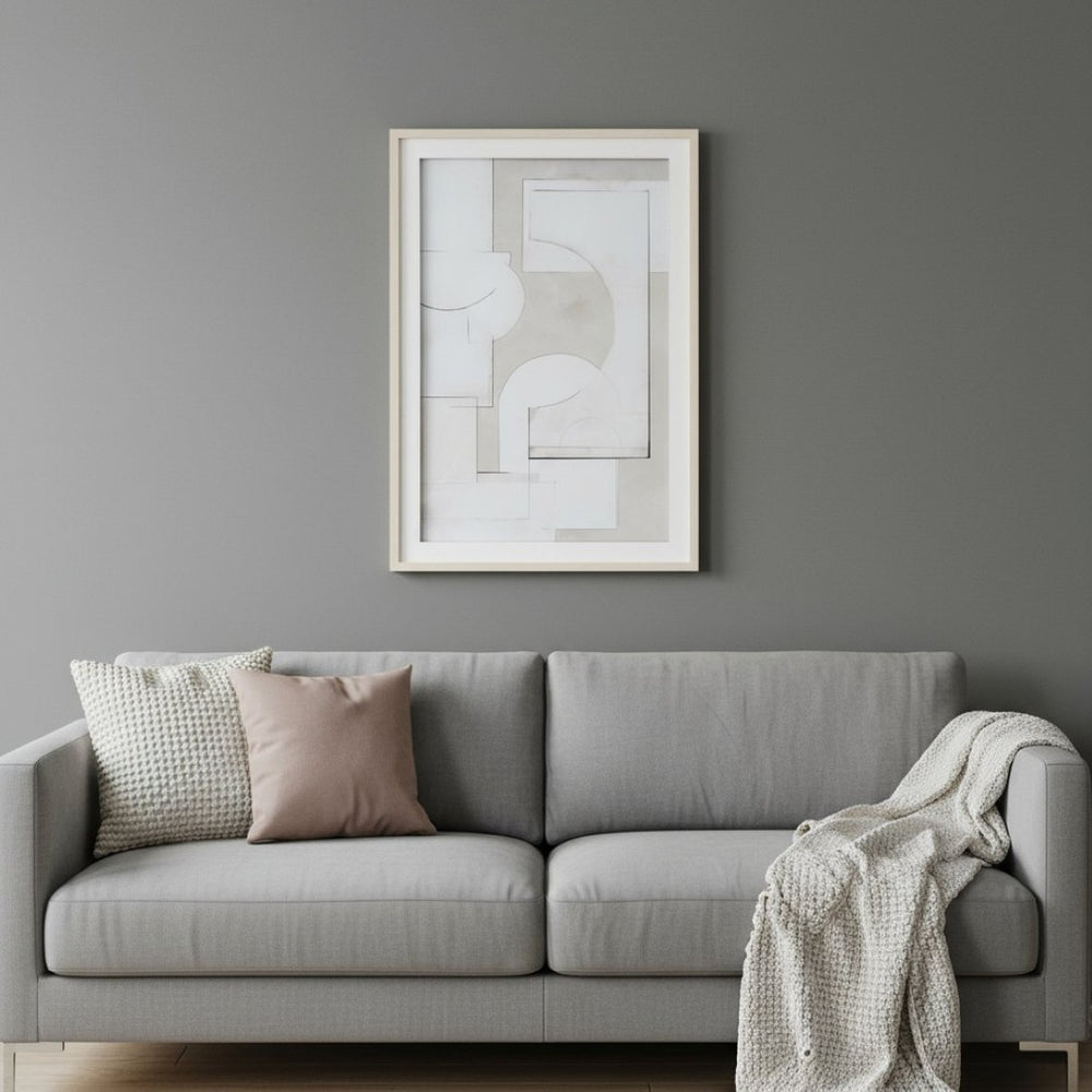 HomeRoots Mellow Matrix Gray Shadowbox Art - Contemporary Textual Wall Décor for Modern Home Elegance 576702