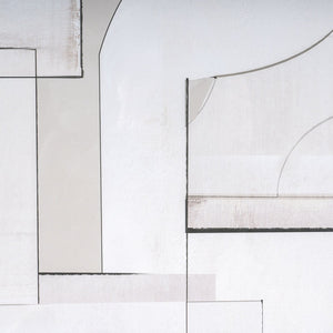 HomeRoots Mellow Matrix Gray Shadowbox Art - Contemporary Textual Wall Décor for Modern Home Elegance 576702