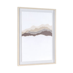 HomeRoots Torn Terrain I Gray Shadowbox Textual Art - Modern Framed Wall Décor for Any Room Style 576704