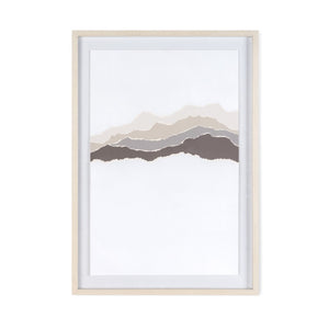 HomeRoots Torn Terrain I Gray Shadowbox Textual Art - Modern Framed Wall Décor for Any Room Style 576704