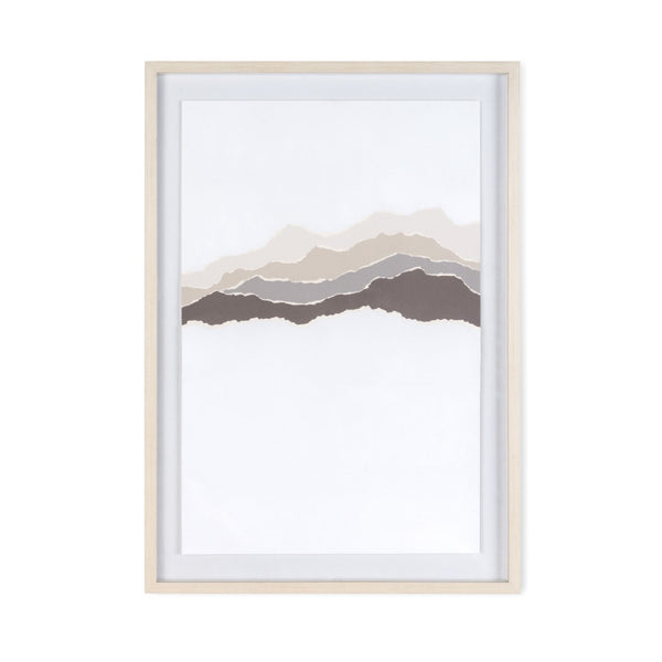 HomeRoots Torn Terrain I Gray Shadowbox Textual Art - Modern Framed Wall Décor for Any Room Style 576704
