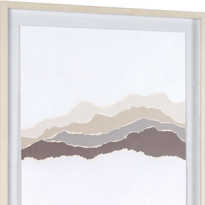 HomeRoots Torn Terrain I Gray Shadowbox Textual Art - Modern Framed Wall Décor for Any Room Style 576704