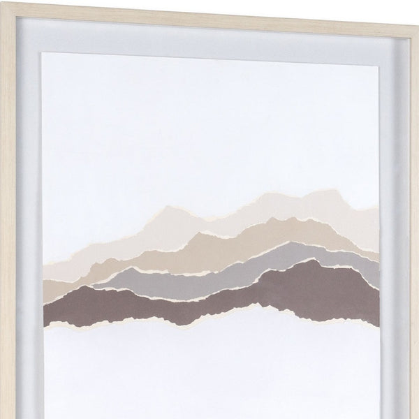 HomeRoots Torn Terrain I Gray Shadowbox Textual Art - Modern Framed Wall Décor for Any Room Style 576704